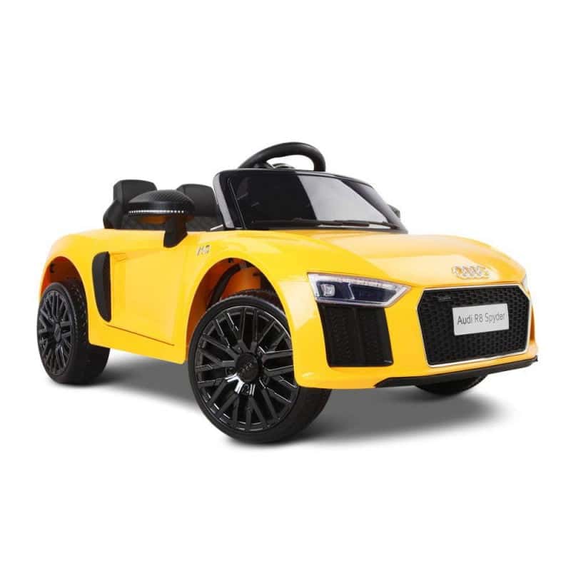 Coche Eléctrico Para Niños Y Bebe Audi R8 Amarillo