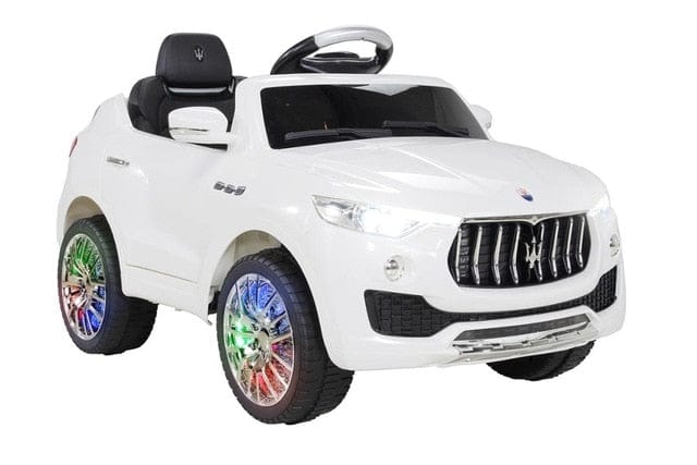 Coche Eléctrico Para Niños Y Bebe Blanco 6V