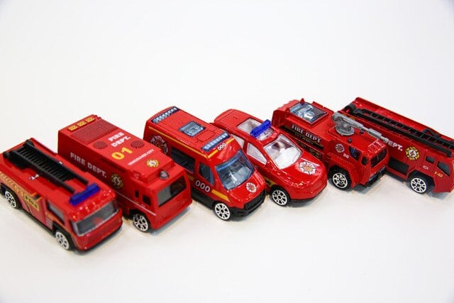 Coches De Juguete Pequeño Bombero De Metal