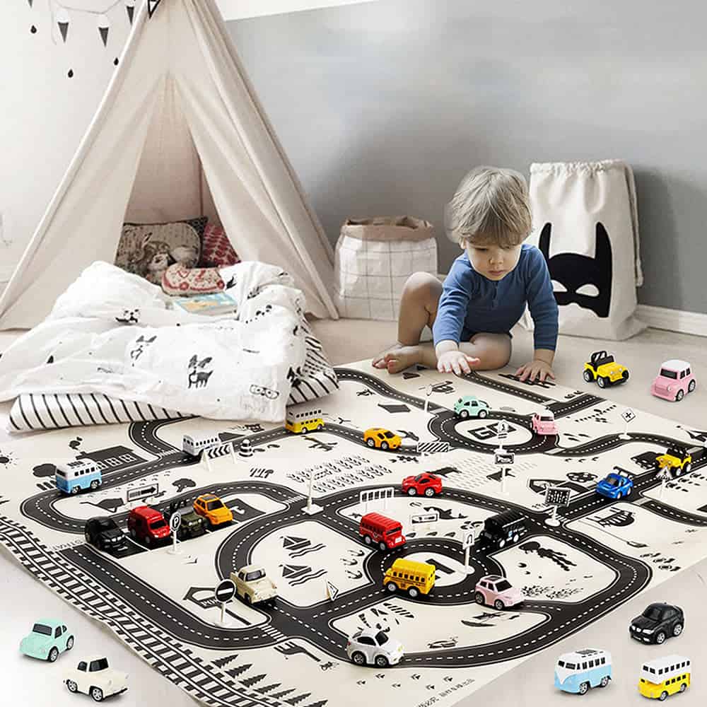 Alfombra Coches Juguete Vintage