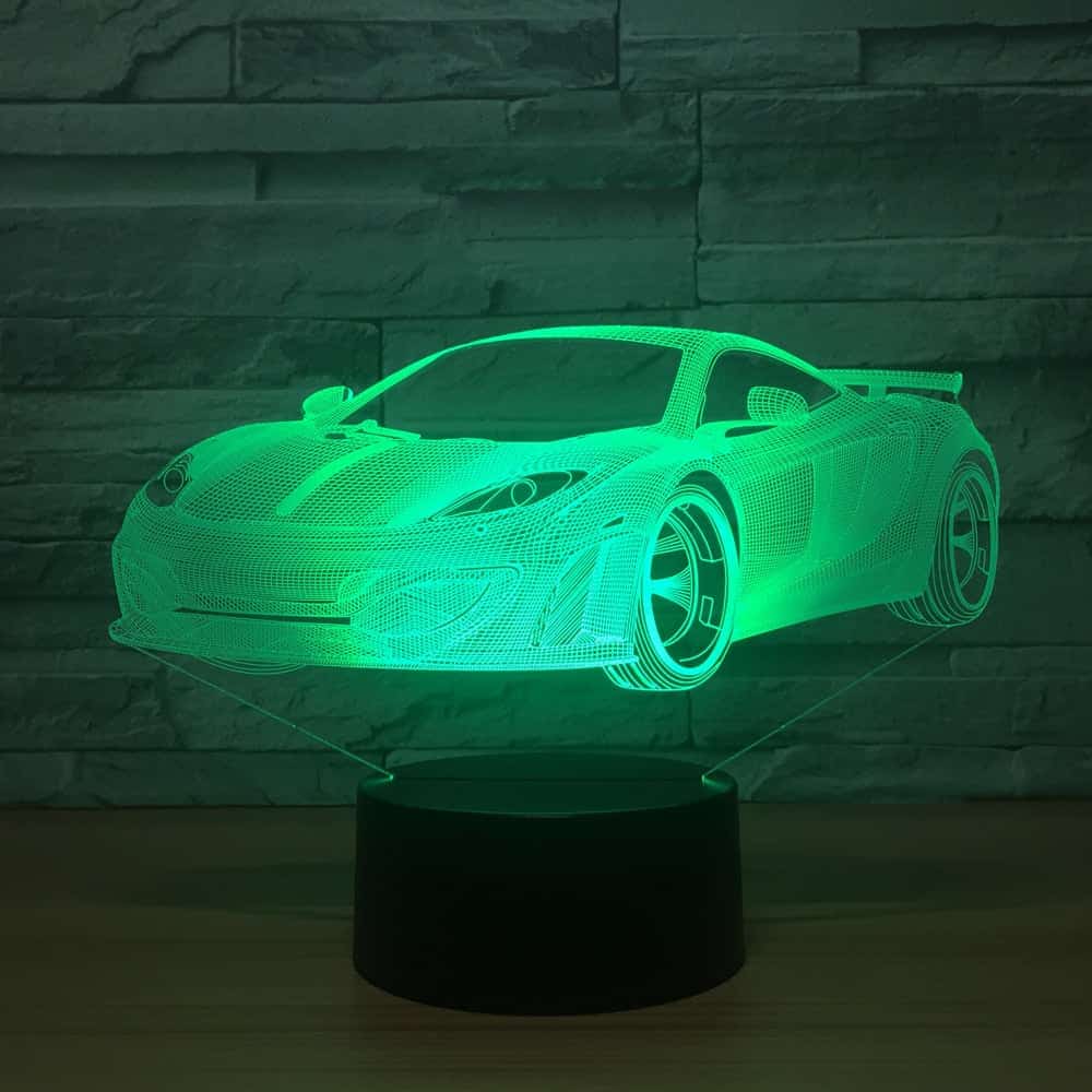 Lamparas Mesita De Noche Coche Lámpara 3D De Deporte