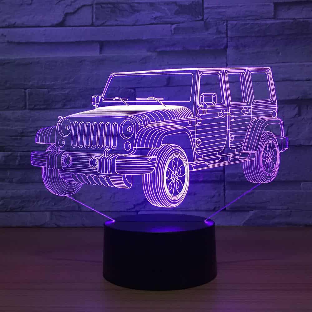 Lamparas Mesita De Noche Coche Lámpara 3D 4X4