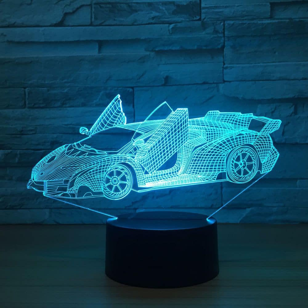 Lamparas Mesita De Noche Coche Lámpara 3D Coche De Deporte