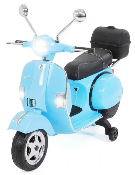 Moto Electrica Niños Scooter Azul Cielo