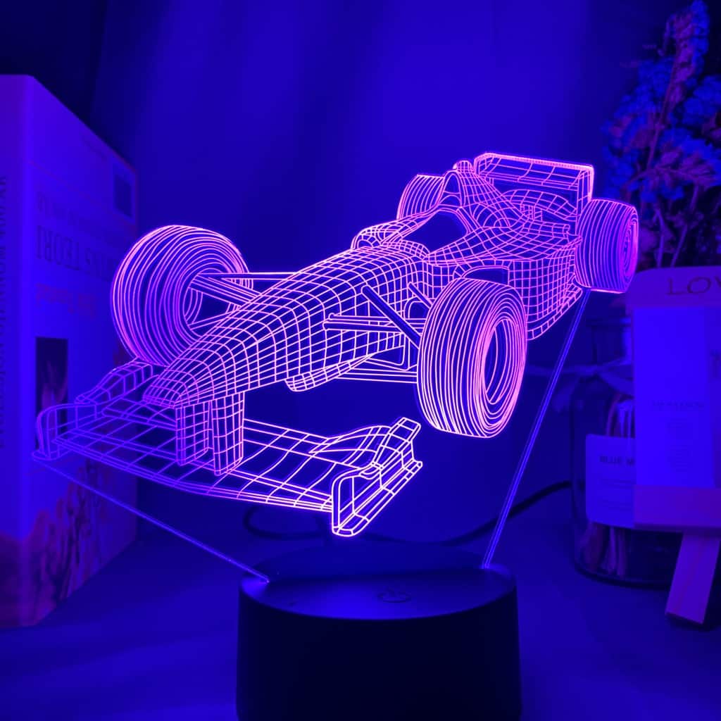 Lamparas Mesita De Noche Coche Lámpara 3D Fórmula 1