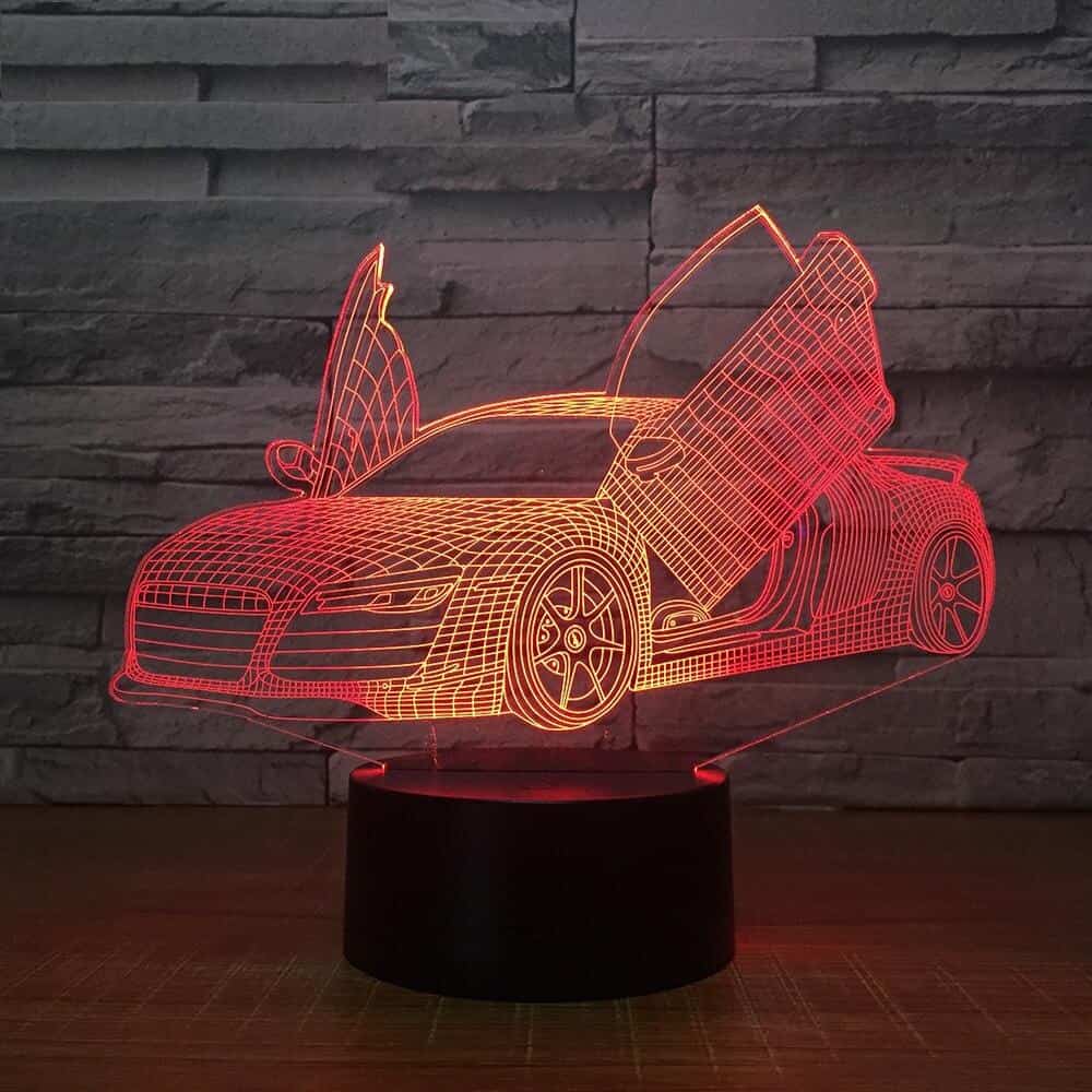 Lamparas Mesita De Noche Coche Lámpara 3D Coche Deportivo