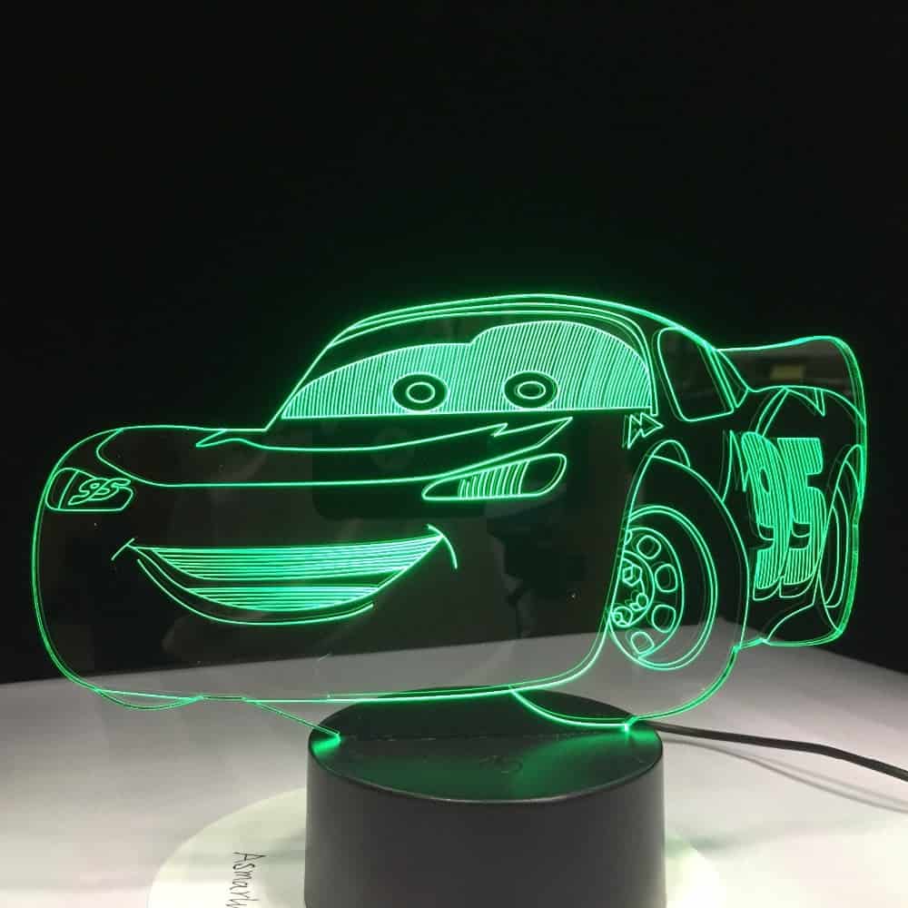 Lamparas Mesita De Noche Coche Lámpara 3D Cars