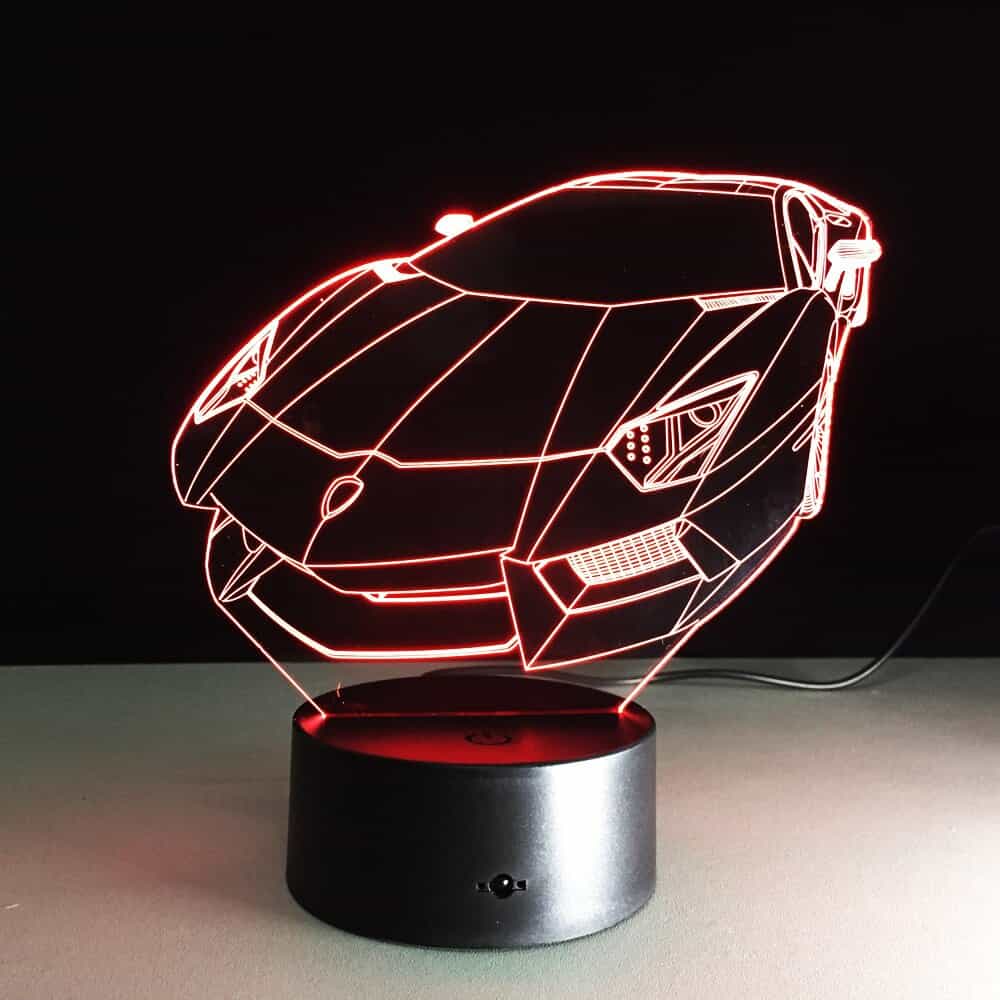 Lamparas Mesita De Noche Coche Lámpara 3D De Carreras