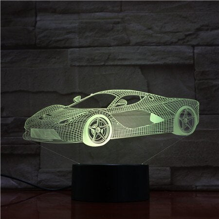 Lamparas Mesita De Noche Coche Lámpara 3D Led Supercars