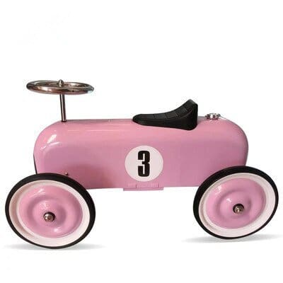 Coche Correpasillos Metal Rosa